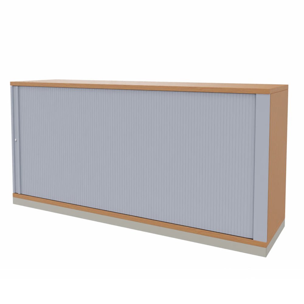 Rolladenschrank Sidebord Büroschrank 2OH x 1600 mm breit + Schrankserie Profi + auf Rechnung bestellen und sparen - Büromöbel Plus