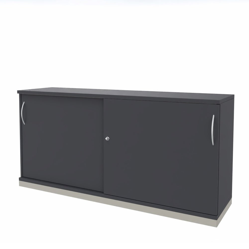 Schiebetürenschrank | Aktenschrank | Sidebord | Büroschrank 2OH x 1600 mm breit + Schrankserie Profi - Büromöbel Plus