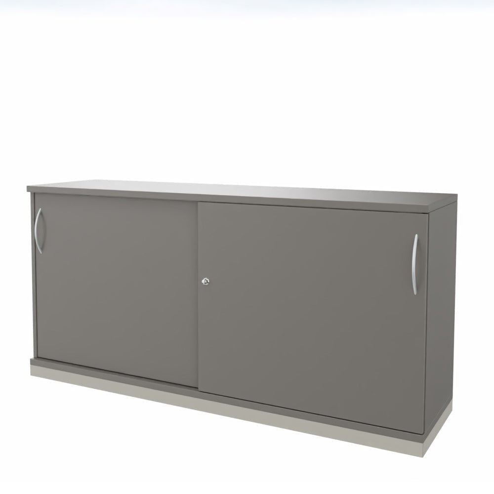 Schiebetürenschrank | Aktenschrank | Sidebord | Büroschrank 2OH x 1600 mm breit + Schrankserie Profi - Büromöbel Plus