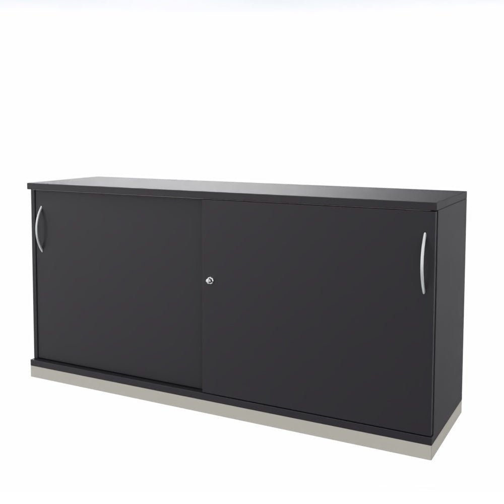 Schiebetürenschrank | Aktenschrank | Sidebord | Büroschrank 2OH x 1600 mm breit + Schrankserie Profi - Büromöbel Plus