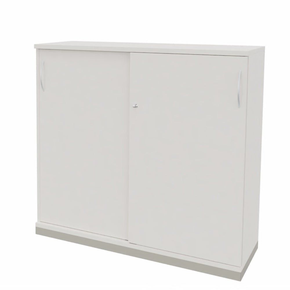 Schiebetürenschrank | Aktenschrank | Sidebord | Büroschrank 3OH x 1200 mm breit + Schrankserie Profi - Büromöbel Plus