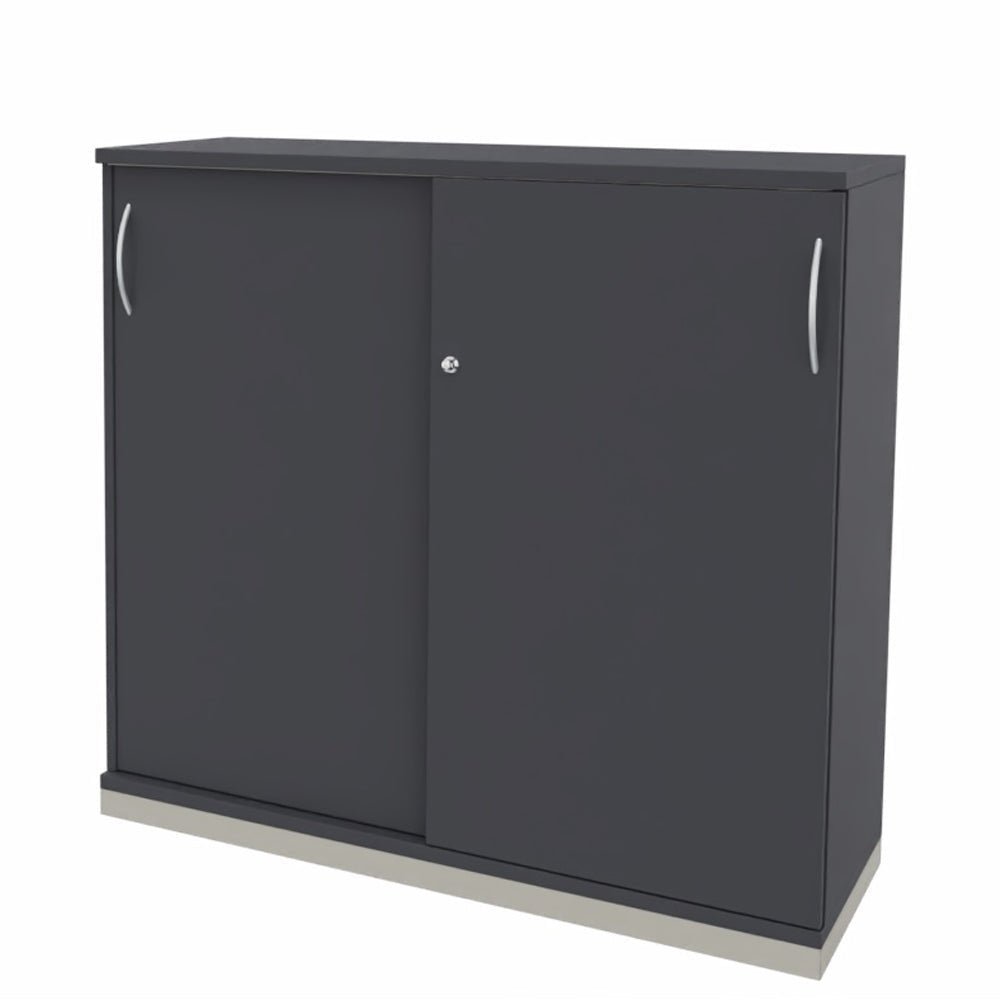 Schiebetürenschrank | Aktenschrank | Sidebord | Büroschrank 3OH x 1200 mm breit + Schrankserie Profi - Büromöbel Plus