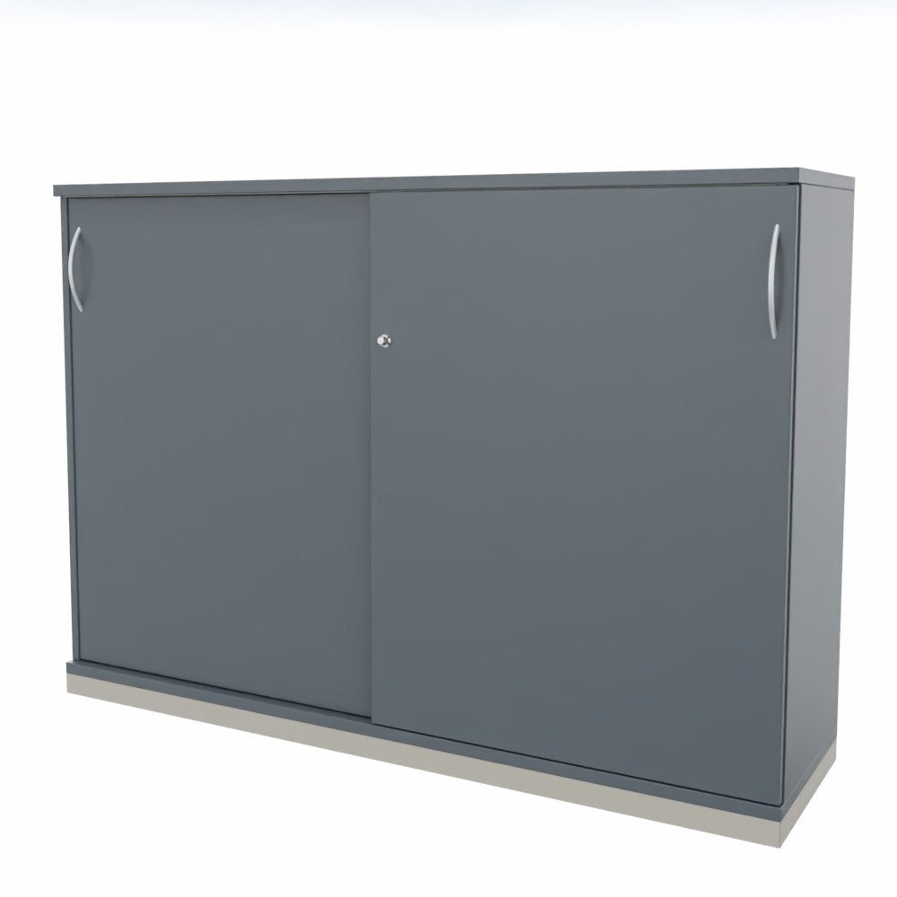 Schiebetürenschrank | Aktenschrank | Sidebord | Büroschrank 3OH x 1600 mm breit + Schrankserie Profi - Büromöbel Plus