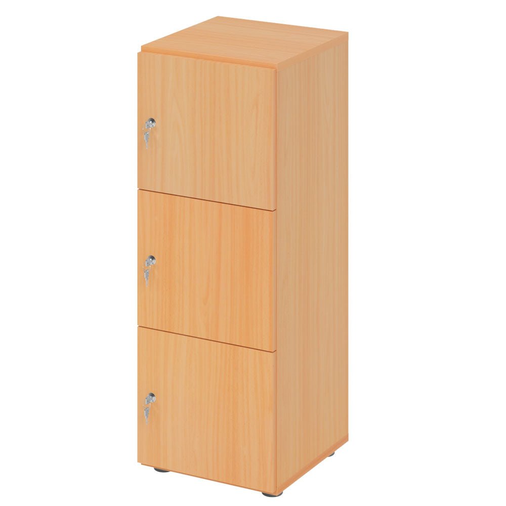 Schließfachschrank - 3 Fächer H110 cm - Locker - Garderobenschrank - fertig montiert - Schranksystem Plus - auf Rechnung bestellen und sparen - Büromöbel Plus