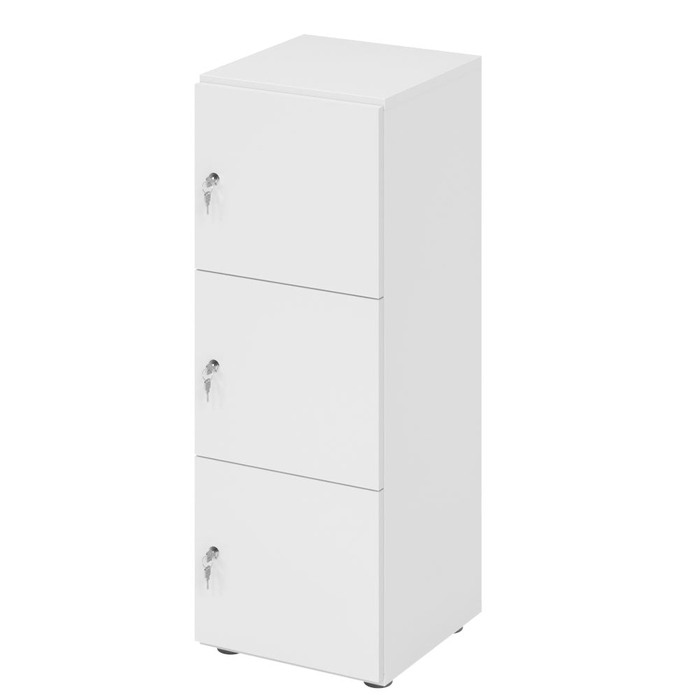 Schließfachschrank - 3 Fächer H110 cm - Locker - Garderobenschrank - fertig montiert - Schranksystem Plus - auf Rechnung bestellen und sparen - Büromöbel Plus