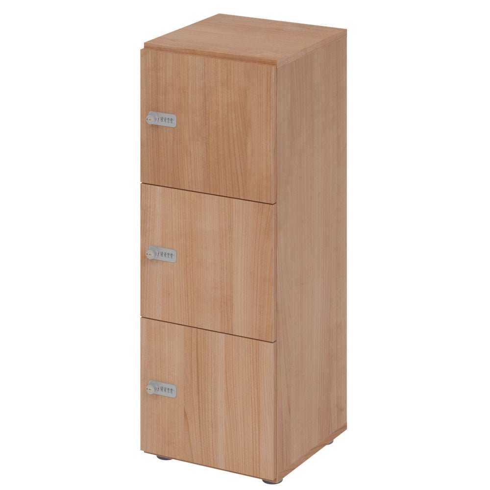 Schließfachschrank - 3 Fächer H110 cm - Locker - Garderobenschrank - fertig montiert - Schranksystem Plus - auf Rechnung bestellen und sparen - Büromöbel Plus