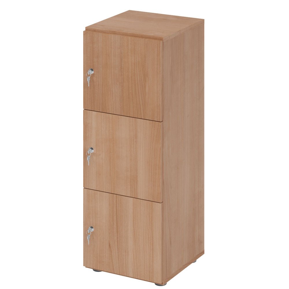 Schließfachschrank - 3 Fächer H110 cm - Locker - Garderobenschrank - fertig montiert - Schranksystem Plus - auf Rechnung bestellen und sparen - Büromöbel Plus