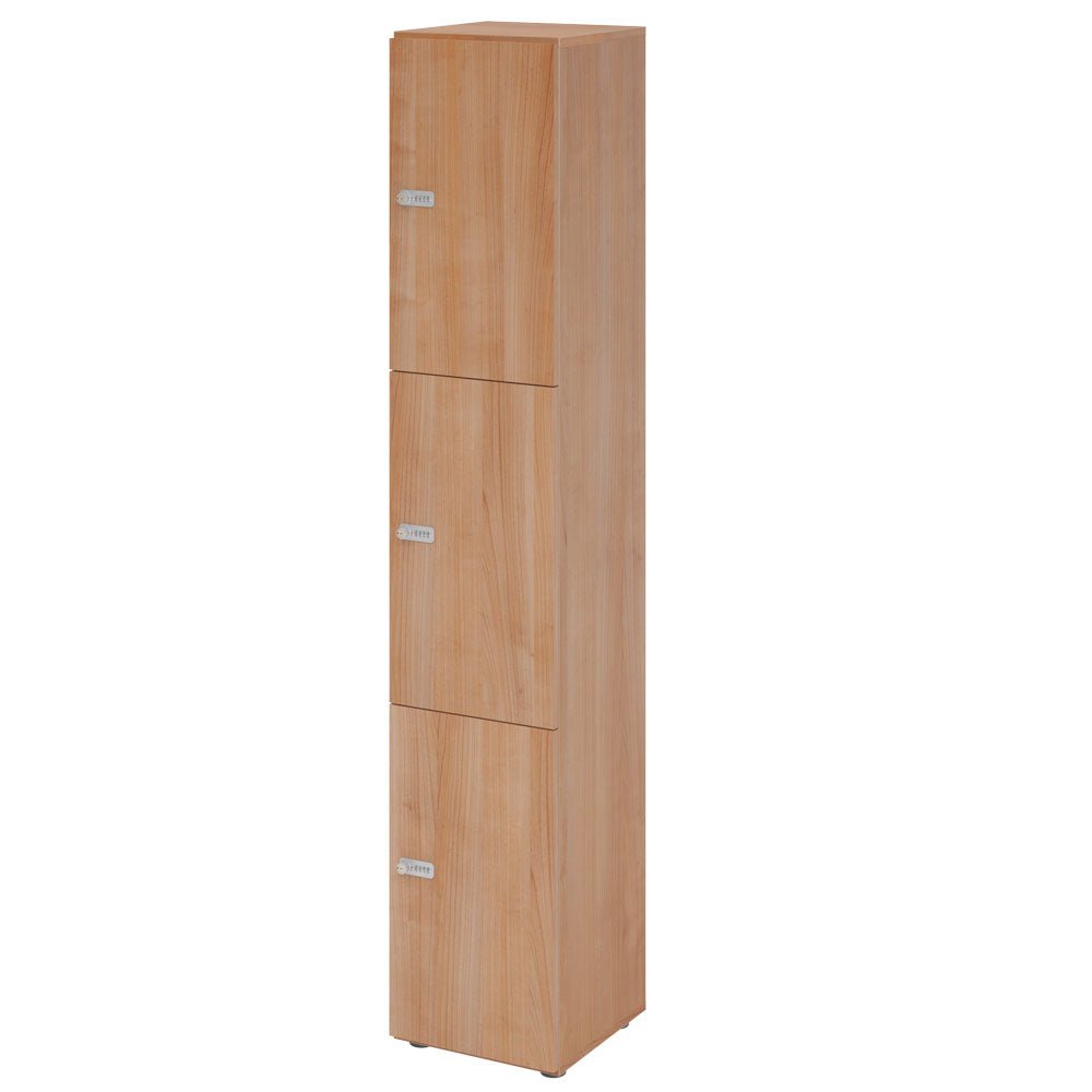 Schließfachschrank - 3 Wert - Fächer H215,6 cm - Locker - Garderobenschrank - fertig montiert - Schranksystem Plus - auf Rechnung bestellen und sparen - Büromöbel Plus