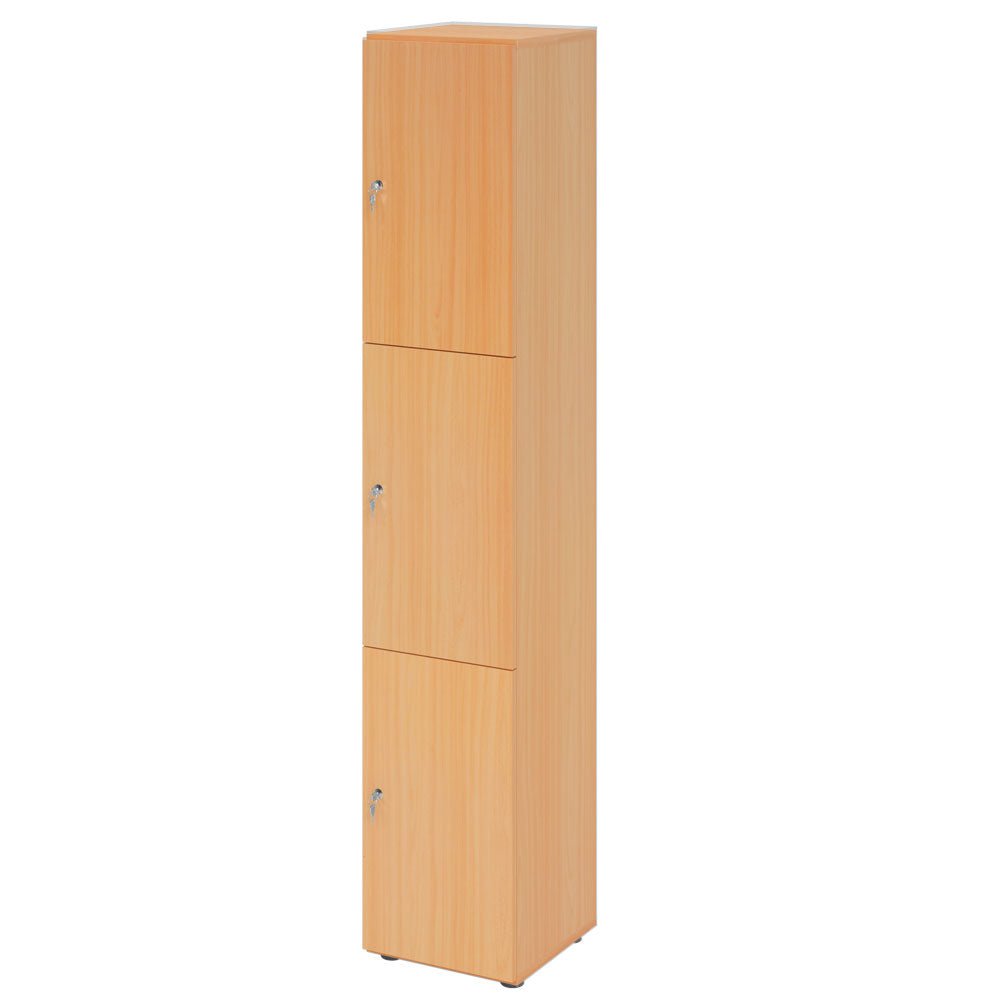 Schließfachschrank - 3 Wert - Fächer H215,6 cm - Locker - Garderobenschrank - fertig montiert - Schranksystem Plus - auf Rechnung bestellen und sparen - Büromöbel Plus