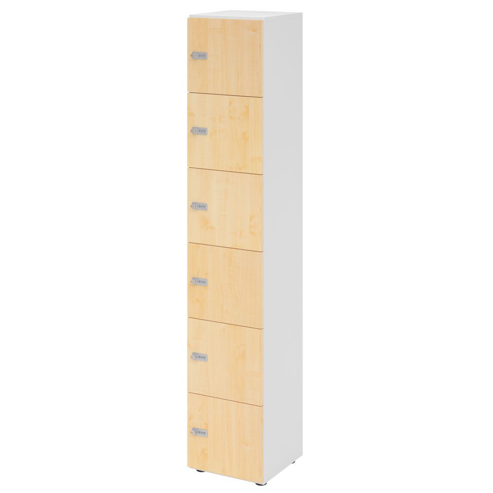 Schließfachschrank - 6 Fächer H215,6 cm - Locker - Garderobenschrank - fertig montiert - Schranksystem Plus - auf Rechnung bestellen und sparen - Büromöbel Plus