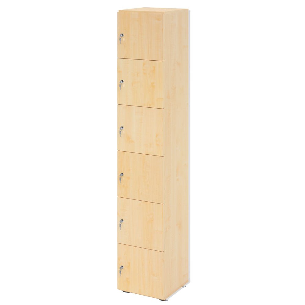 Schließfachschrank - 6 Fächer H215,6 cm - Locker - Garderobenschrank - fertig montiert - Schranksystem Plus - auf Rechnung bestellen und sparen - Büromöbel Plus