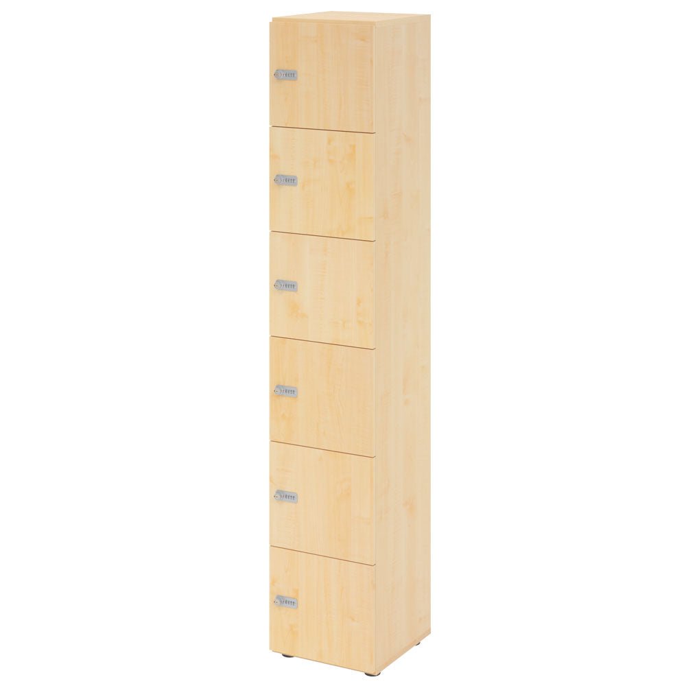 Schließfachschrank - 6 Fächer H215,6 cm - Locker - Garderobenschrank - fertig montiert - Schranksystem Plus - auf Rechnung bestellen und sparen - Büromöbel Plus