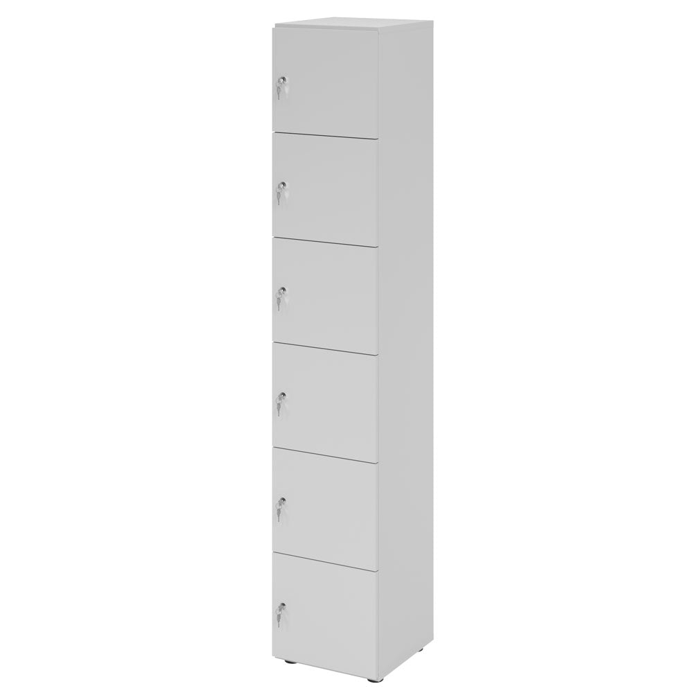 Schließfachschrank - 6 Fächer H215,6 cm - Locker - Garderobenschrank - fertig montiert - Schranksystem Plus - auf Rechnung bestellen und sparen - Büromöbel Plus