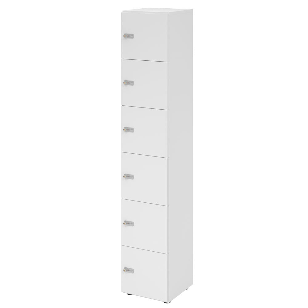 Schließfachschrank - 6 Fächer H215,6 cm - Locker - Garderobenschrank - fertig montiert - Schranksystem Plus - auf Rechnung bestellen und sparen - Büromöbel Plus