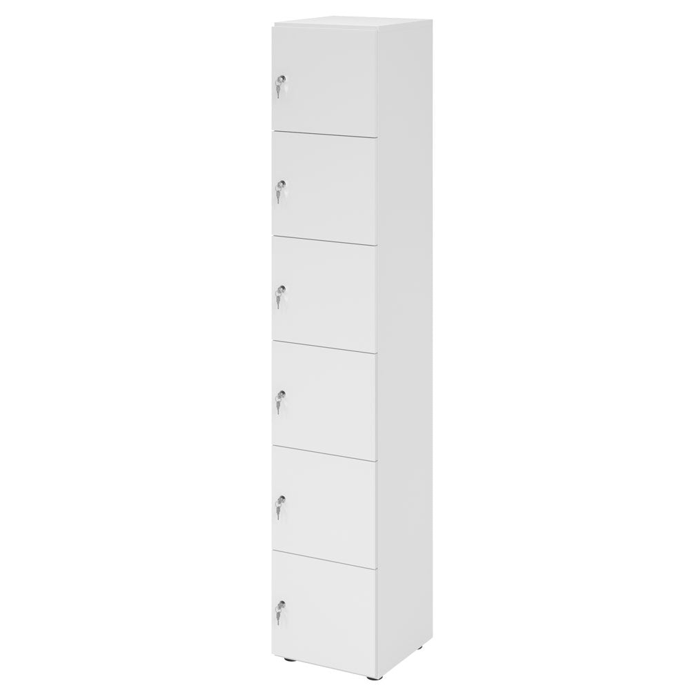 Schließfachschrank - 6 Fächer H215,6 cm - Locker - Garderobenschrank - fertig montiert - Schranksystem Plus - auf Rechnung bestellen und sparen - Büromöbel Plus