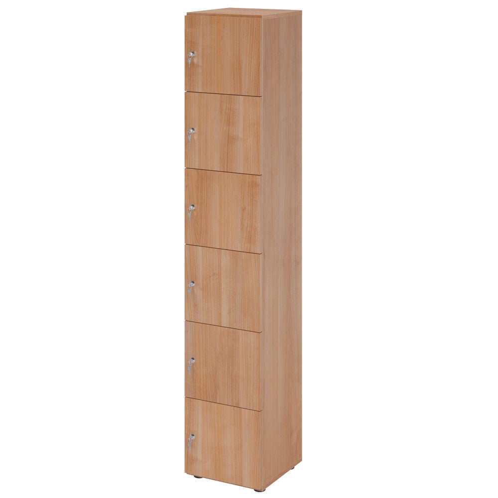 Schließfachschrank - 6 Fächer H215,6 cm - Locker - Garderobenschrank - fertig montiert - Schranksystem Plus - auf Rechnung bestellen und sparen - Büromöbel Plus