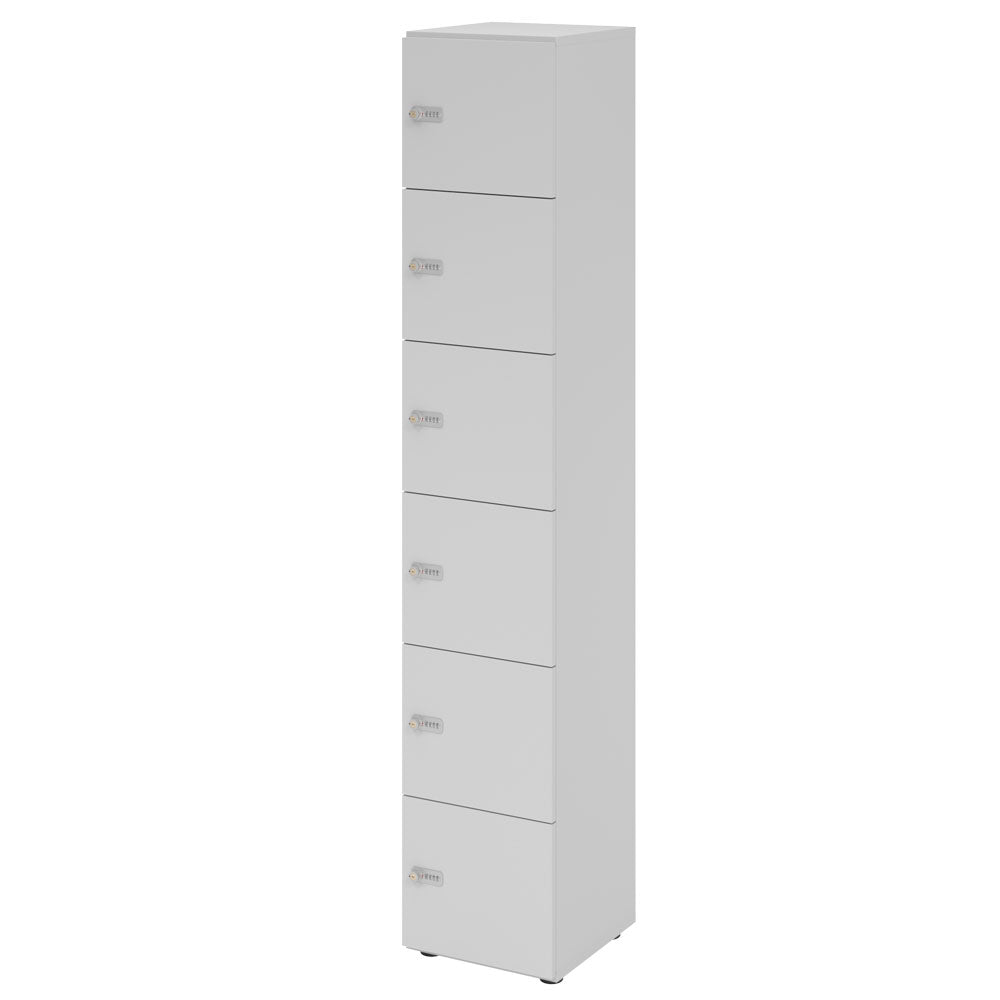 Schließfachschrank - 6 Fächer H215,6 cm - Locker - Garderobenschrank - fertig montiert - Schranksystem Plus - auf Rechnung bestellen und sparen - Büromöbel Plus