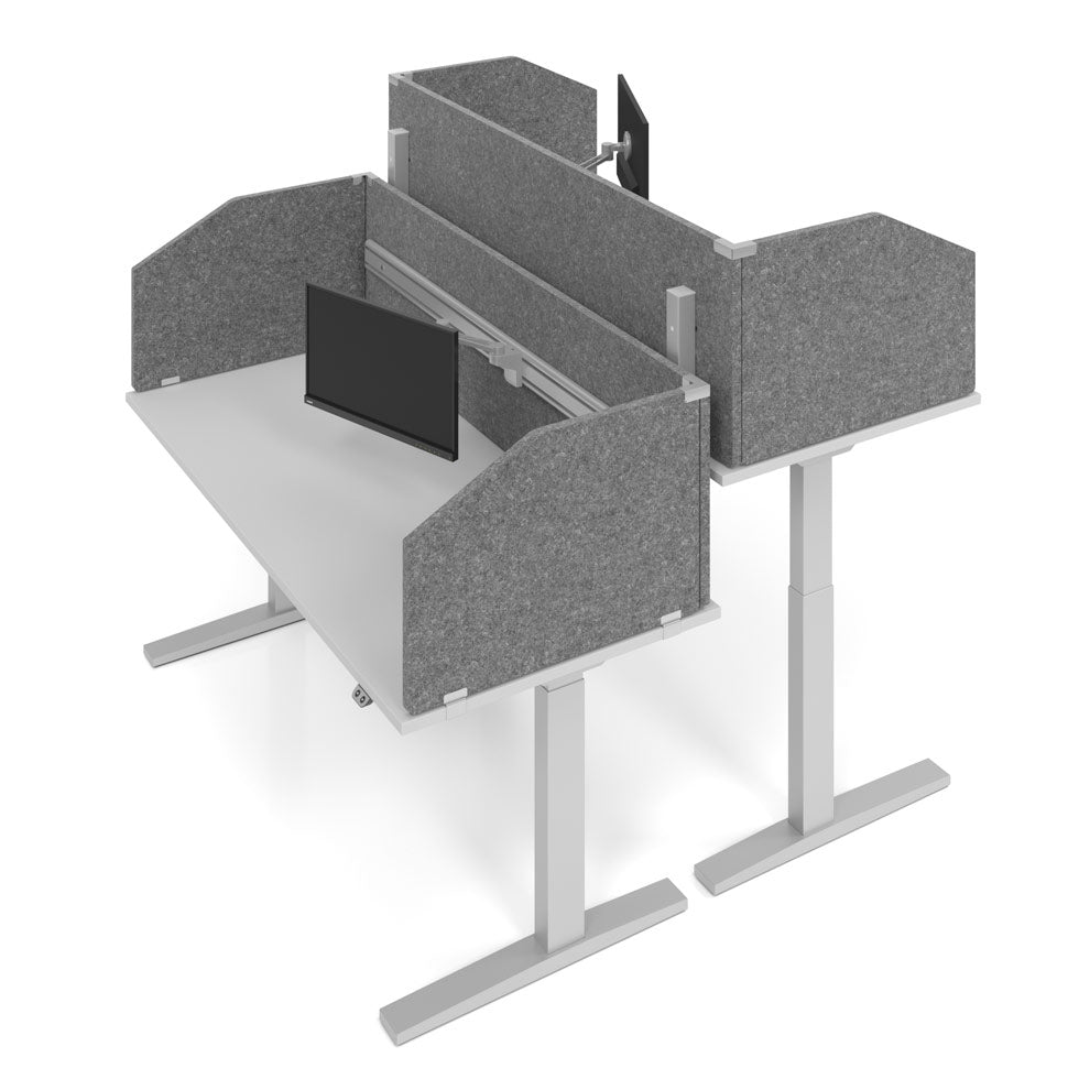 Schreibtisch Sichtschutz Trennwand Stellwand Einhausung Filz Vlies EASY Akustik - Büromöbel Plus - Made in Germany - Jetzt online auf Rechnung bestellen 🇩🇪 - Büromöbel Plus