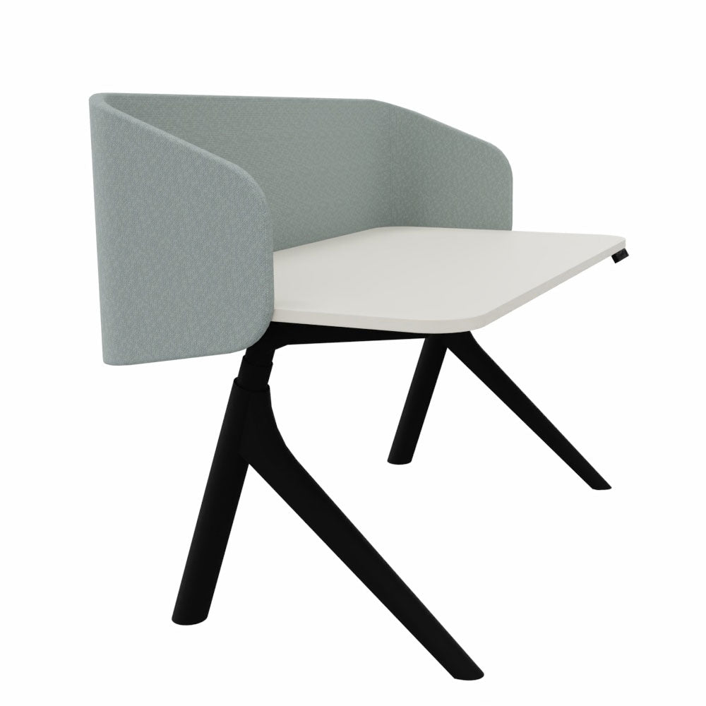 Wiesner Hager furniloop | elektrisch höhenverstellbarer Schreibtisch + Screen | Homeoffice | FlatUp