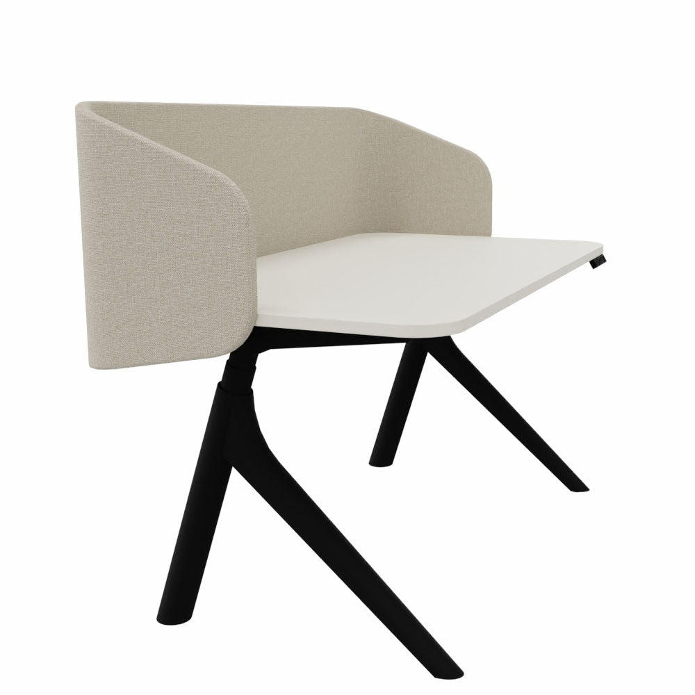 Wiesner Hager furniloop | elektrisch höhenverstellbarer Schreibtisch + Screen | Homeoffice | FlatUp