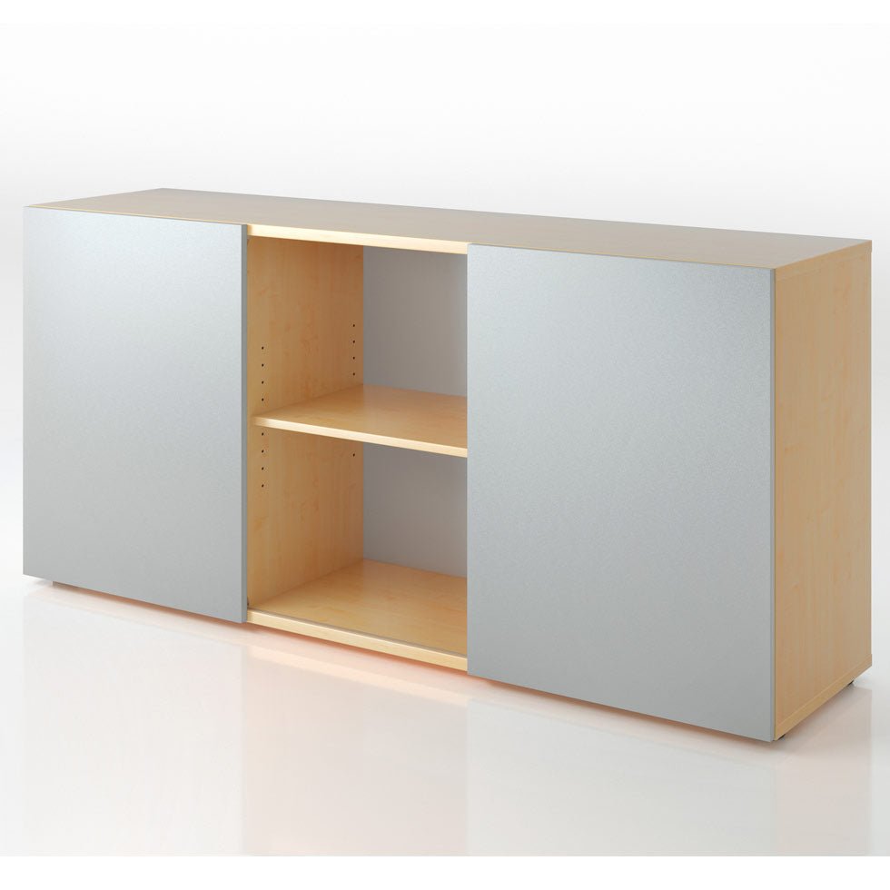 Sideboard Easy Schiebetürenschrank 2OH 160cm breit - Büromöbel Plus - mit Schwebetüren - auf Rechnung bestellen und sparen🇩🇪 - Büromöbel Plus