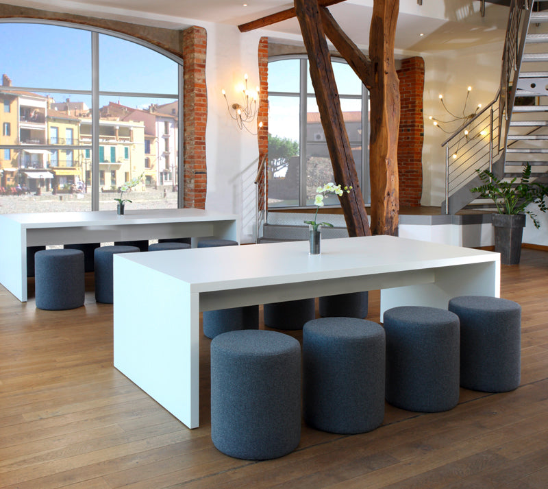 SMV Tube Hocker | Lounge Pouf | Brandschutzzertifiziert | schwer entflammbar nach DIN 66084 p-a | B1