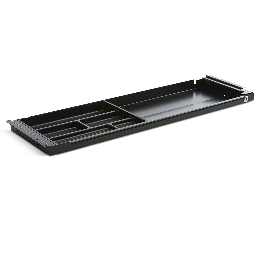 Unterbauschublade Schreibtisch Schublade Schwarz Slim Tray - B 87,6 x T 26 x H 3,2/4,5 cm jetzt auf Rechnung kaufen! 🇩🇰 - Büromöbel Plus