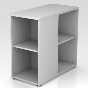 lichtgrau-anstellcontainer-anstellregal-büromöbel plus-schreibtisch